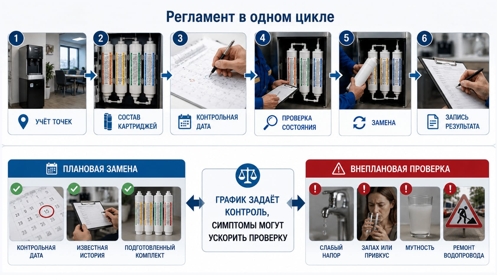 Регламент замены картриджей в одном цикле с примером организации обслуживания